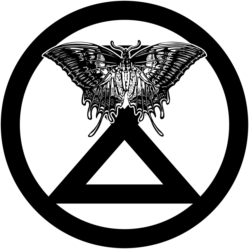 Extinction Rebellion super butterfly logo